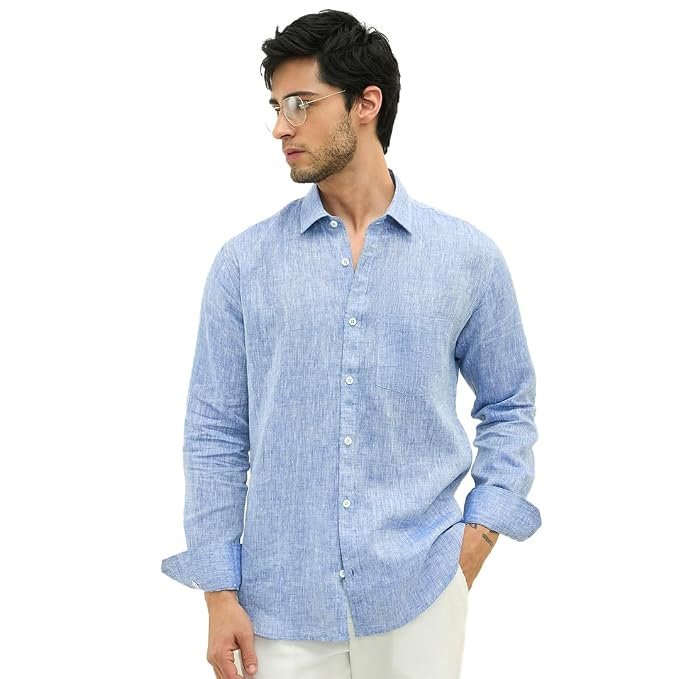 linen shirt dark blue 1 dark blue